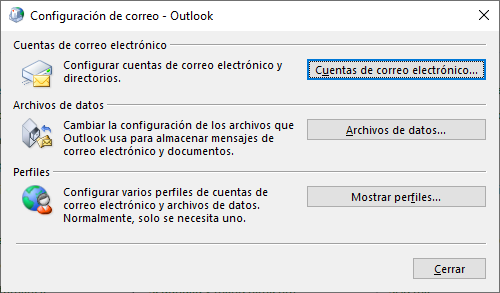 Cómo edito la configuración de correo en Outlook